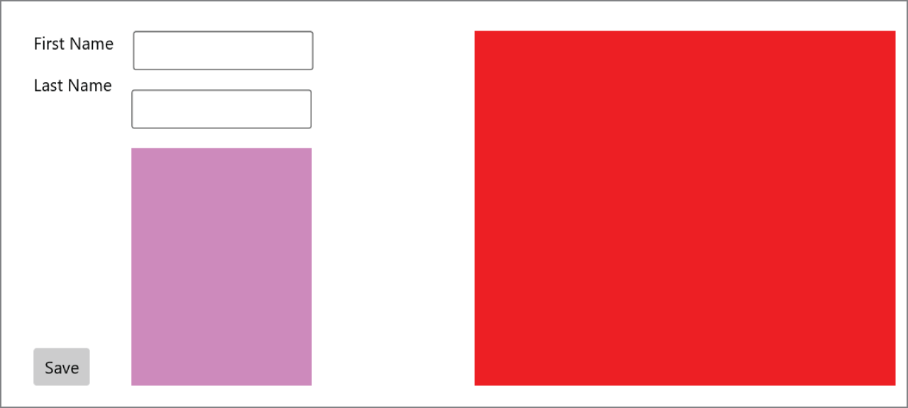 Snapshot of typing the first name and the last name.
