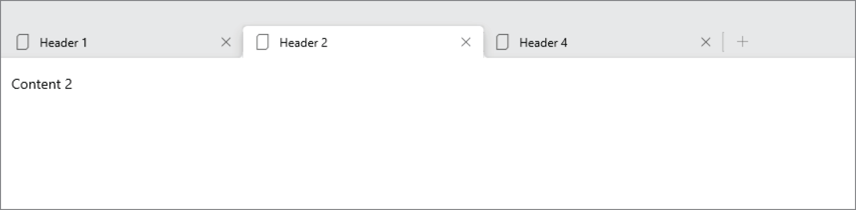 Snapshot of choosing header 2 tab.