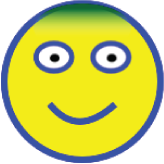 Snapshot of a smiley face emoji.