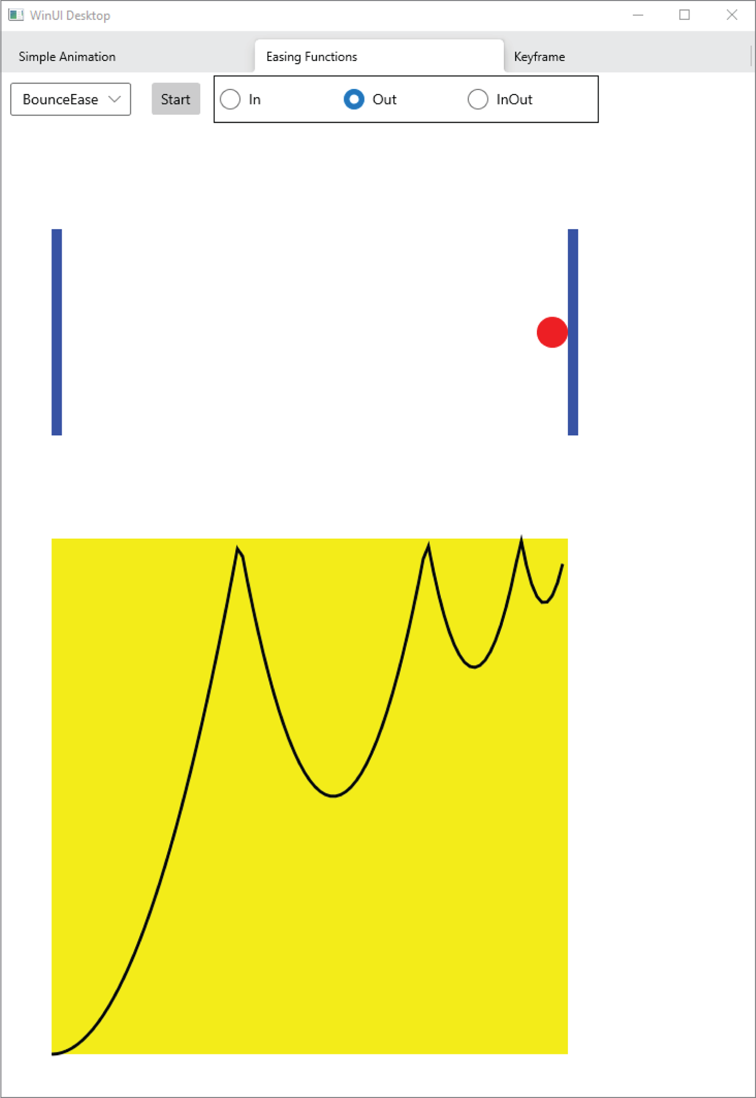 Snapshot of the Draw method of the EasingChartControl.