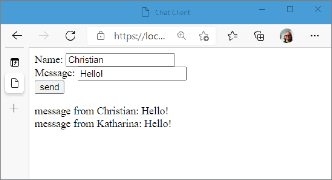 Snapshot of the details of a chat client.