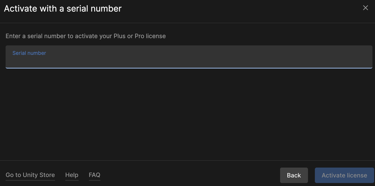 “Activate license”Tag.
