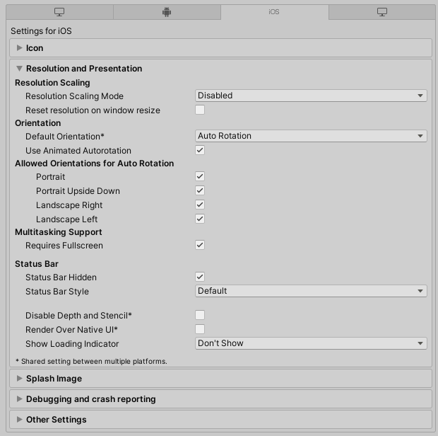 iOS 平台的 Resolution Scaling 播放器设置