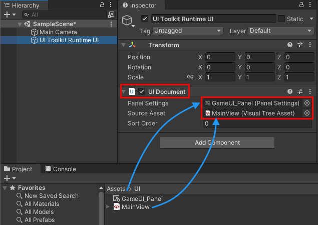 The UI Document component