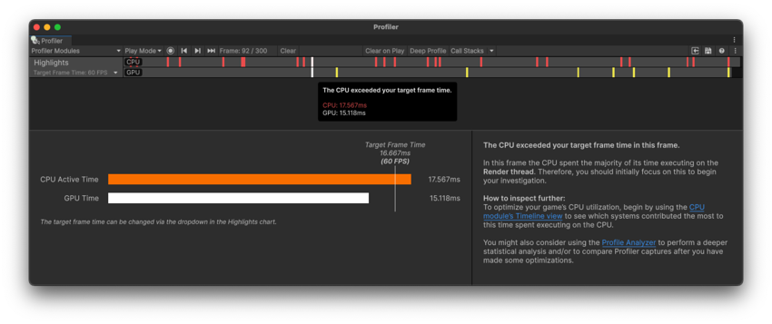 The Highlights Profiler module