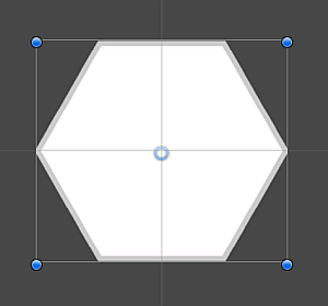The Hexagon Flat-Top 2D primitive GameObject.