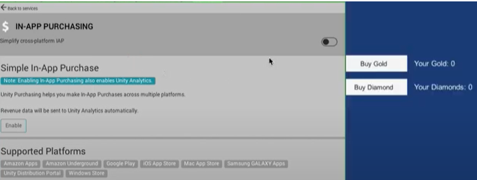 An example of in-app purchasing.
