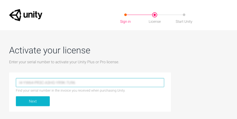Activate your license page.