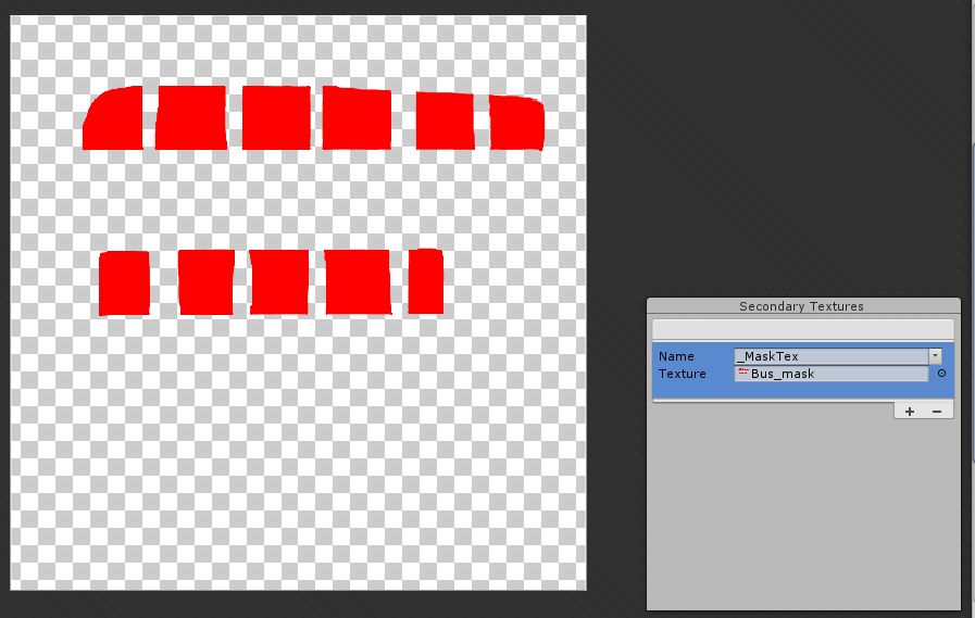A secondary texture displayed alone in the sprite editor. The texture item is selected in the list of secondary textures.
