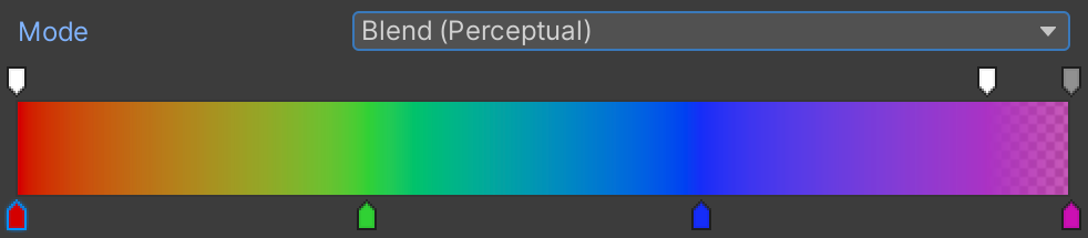 The perceptual blend gradient mode. The stop colors appear to match all other colors in brightness, and the transitions are smoother.