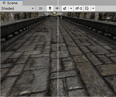 Anisotropy used on the ground Texture {No anisotropy (left) | Maximum anisotropy (right)}