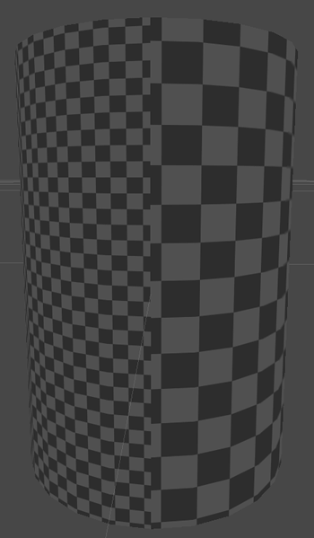 Cylinder with distortions.