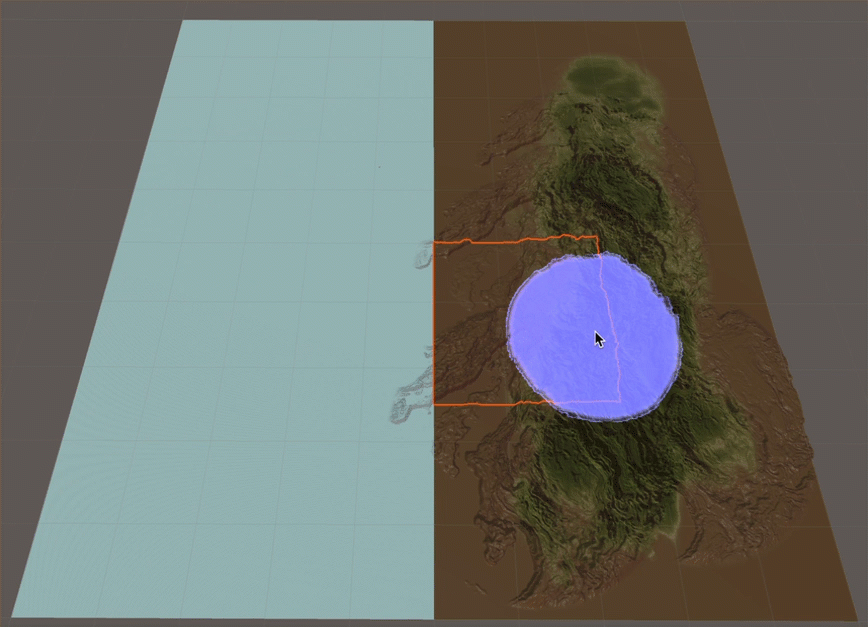 Use Follow Always to keep the sample and the brush at a fixed distance